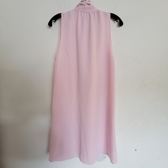 Aritzia Wilfred Pink V Neck Belted Sleeveless Sabine Dress Sheath Size Small - Picture 5 of 14